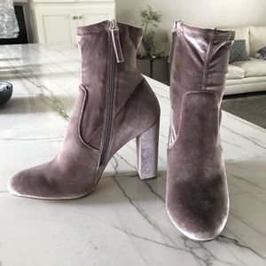 Steve Madden velvet booties